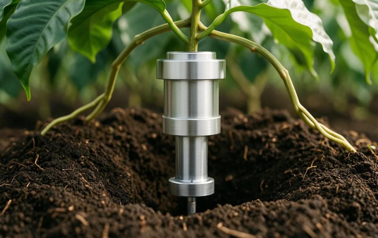 Sensor de suelo Temereka en campo
