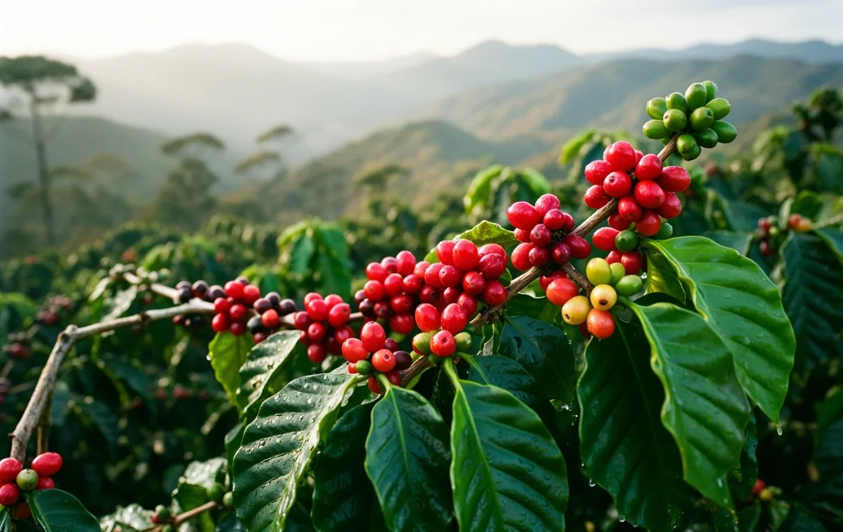 Valle cafetero al amanecer