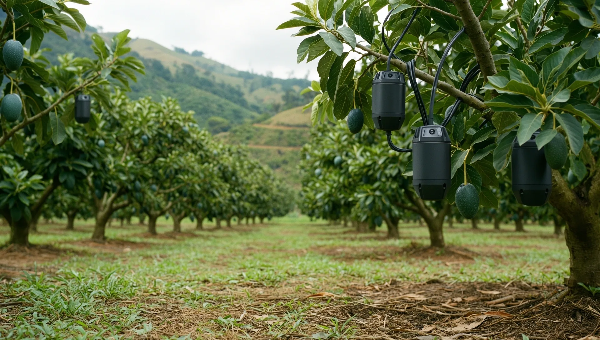 Vista aérea de cultivos optimizados en Antioquia
